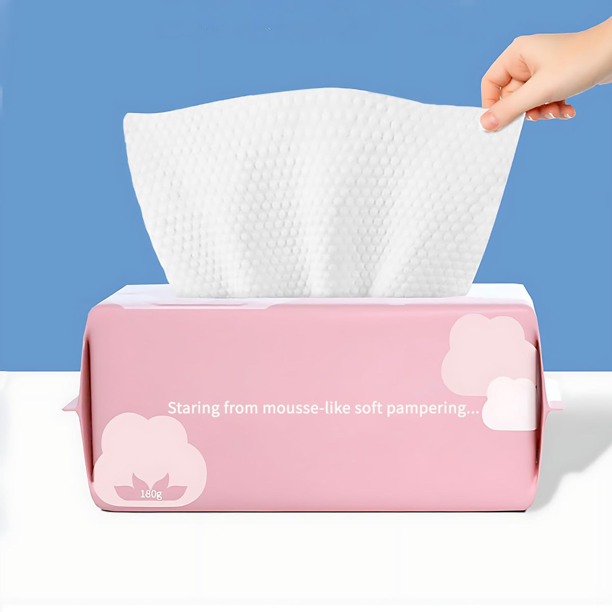 Cayxenful serviettes-visage jetables blanches, douceur et hygiène