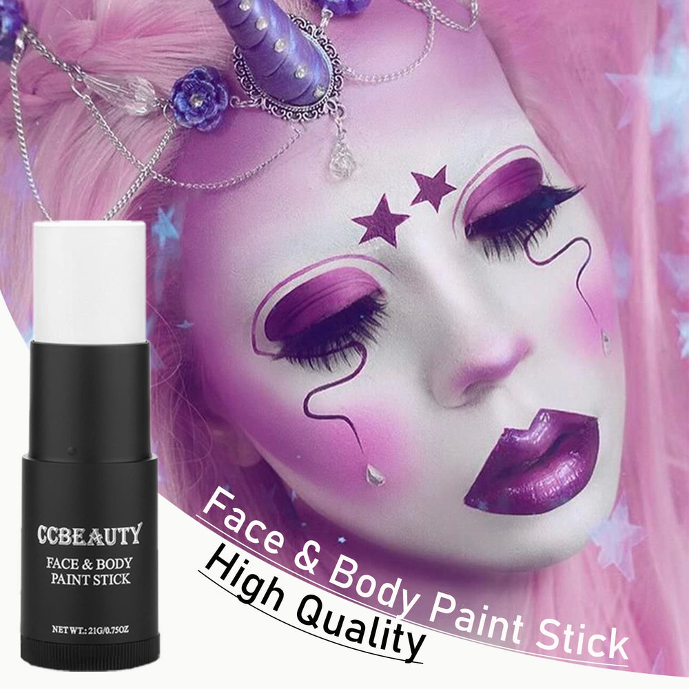 CCbeauty Clown White Face Paint Stick – résistance à l’eau et tenue longue.