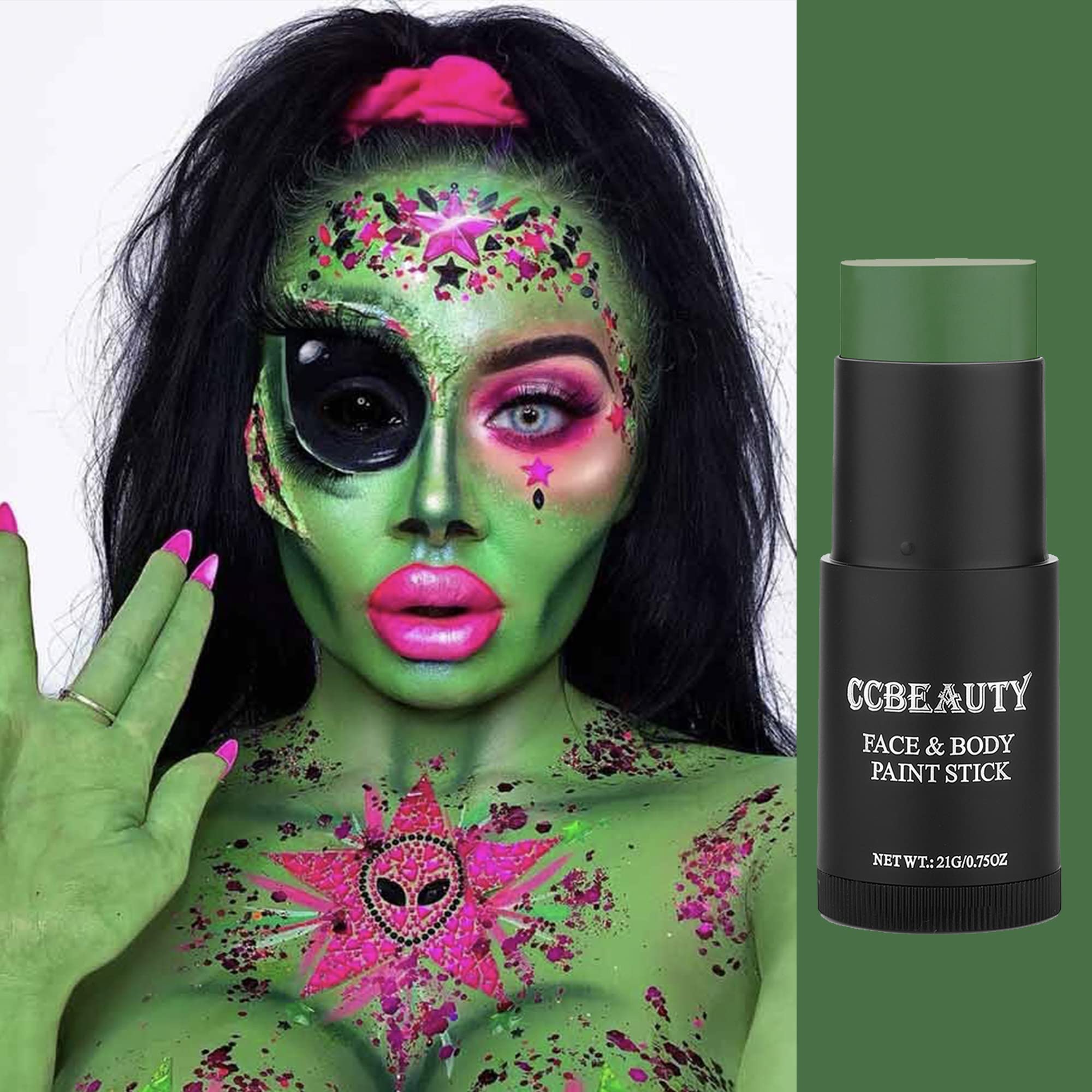 CCbeauty bâton-teint vert hydratant avec vitamine E.