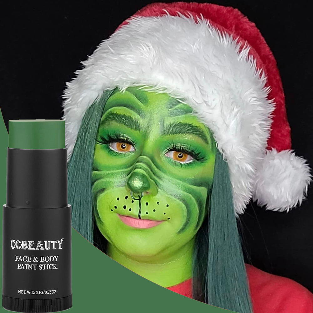 CCbeauty bâton-teint vert résistance-eau pour maquillages effets spéciaux durables.