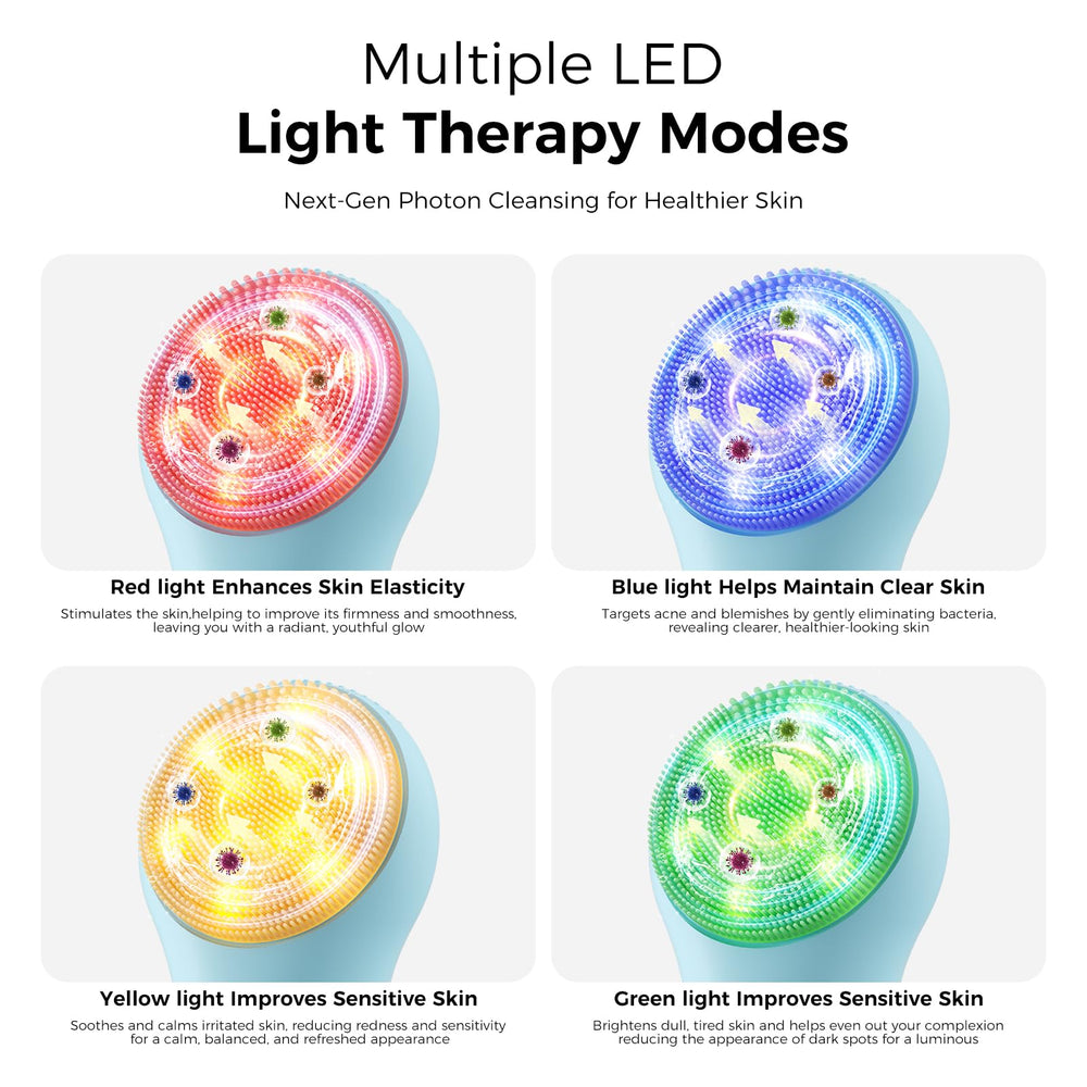 Ccigedy brosse visage mode lumière pour éclat naturel