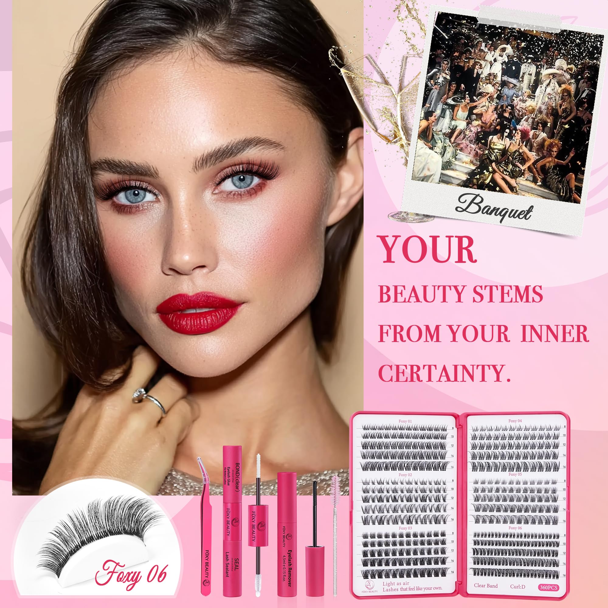 CCODDY Nova Lash Clusters Kit: 6 styles variés pour différents regards.