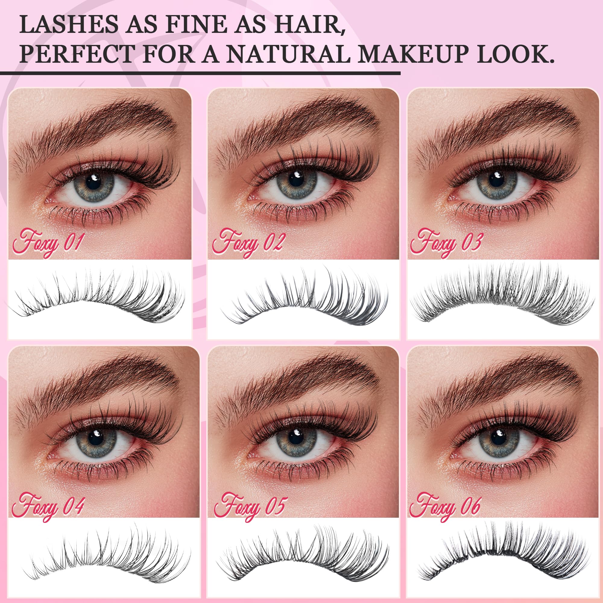 CCODDY Nova Lash Clusters Kit: bande invisible 0-05mm pour un contour discret.