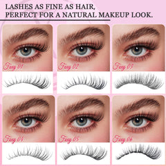 CCODDY Nova Lash Clusters Kit: bande invisible 0-05mm pour un contour discret.