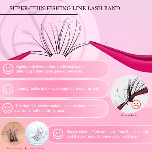 CCODDY Nova Lash Clusters Kit: bond et seal 2-en-1 pour une tenue fiable et résistante.