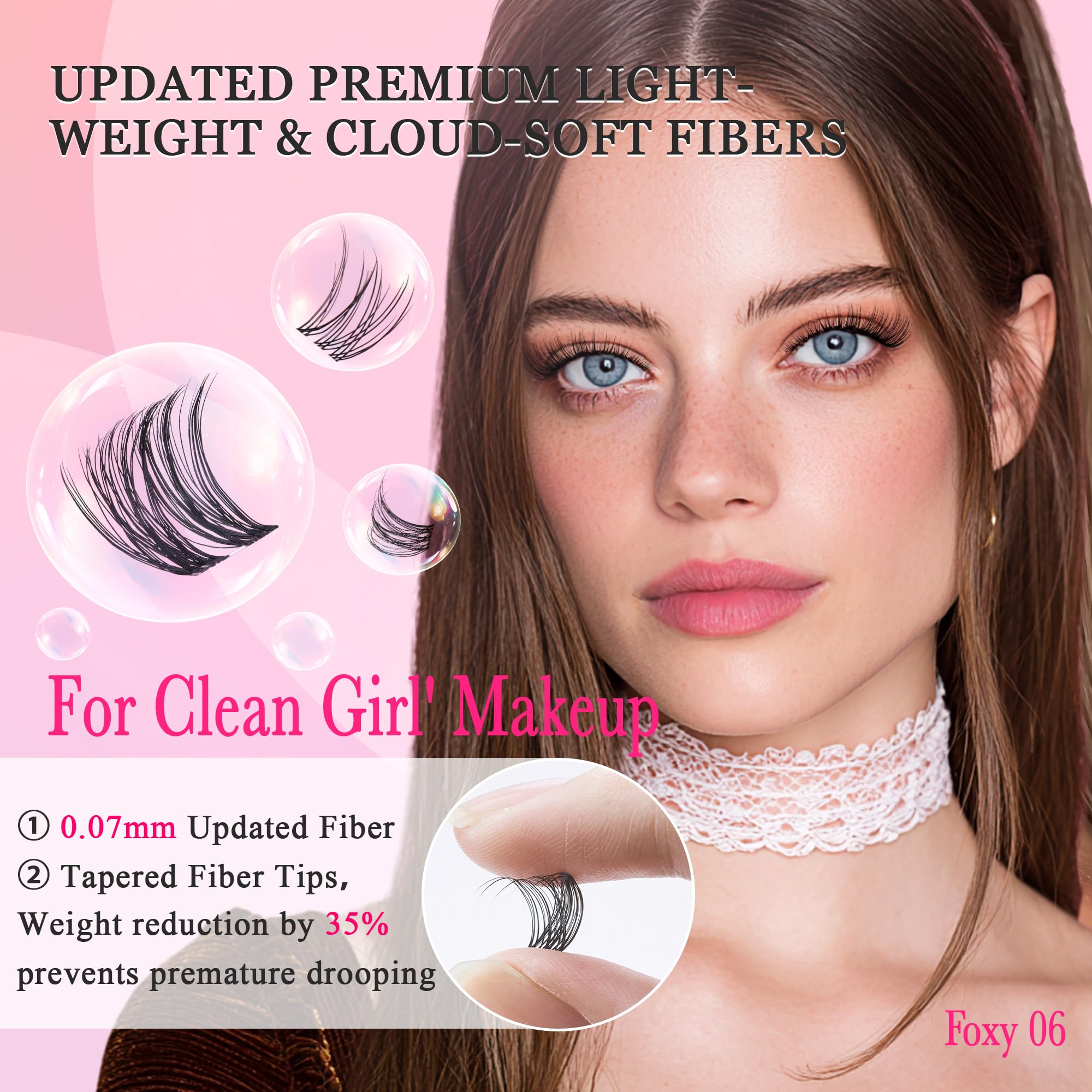 CCODDY Nova Lash Clusters Kit: pinces ergonomiques pour une manipulation précise.