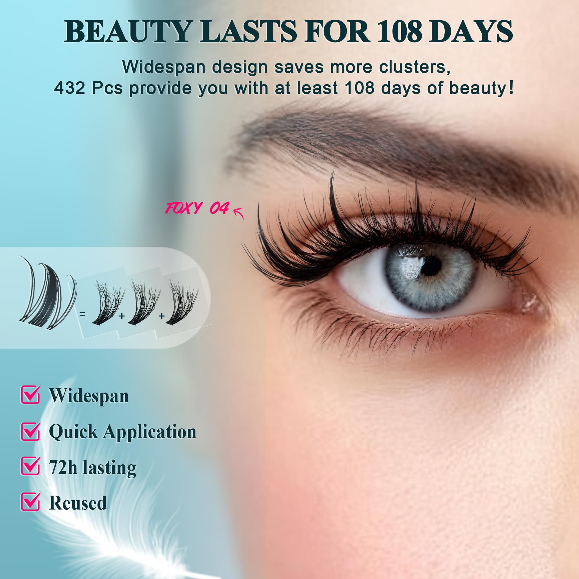 CCODDY Vasa Muse livret-cils 288, facilité d'application.