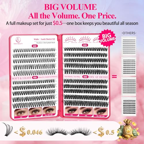 CCODDY Waltz Lash Clusters – brosse professionnelle pour une application précise.