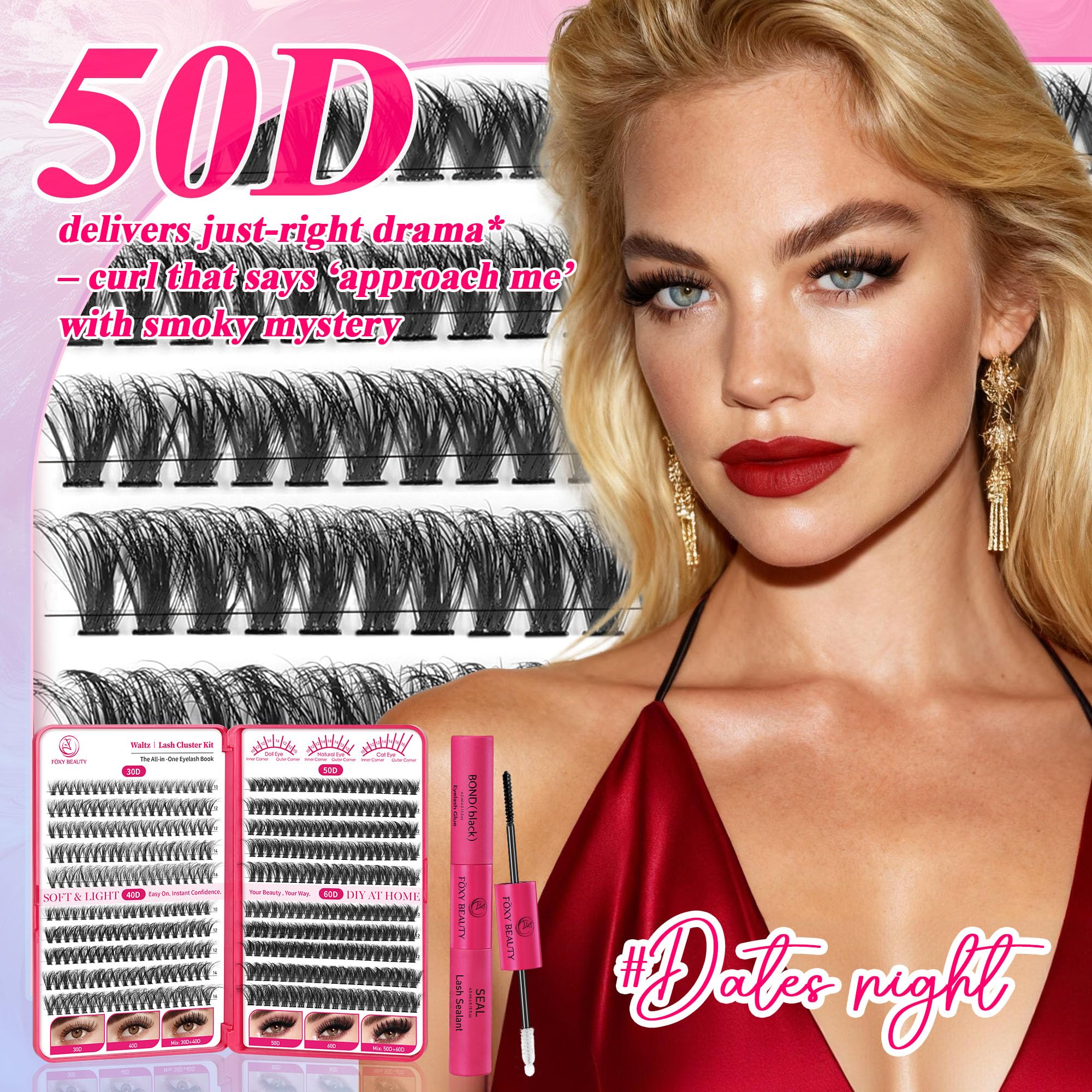 CCODDY Waltz Lash Clusters – bande ultra-fine 0,07 mm pour plus de confort.