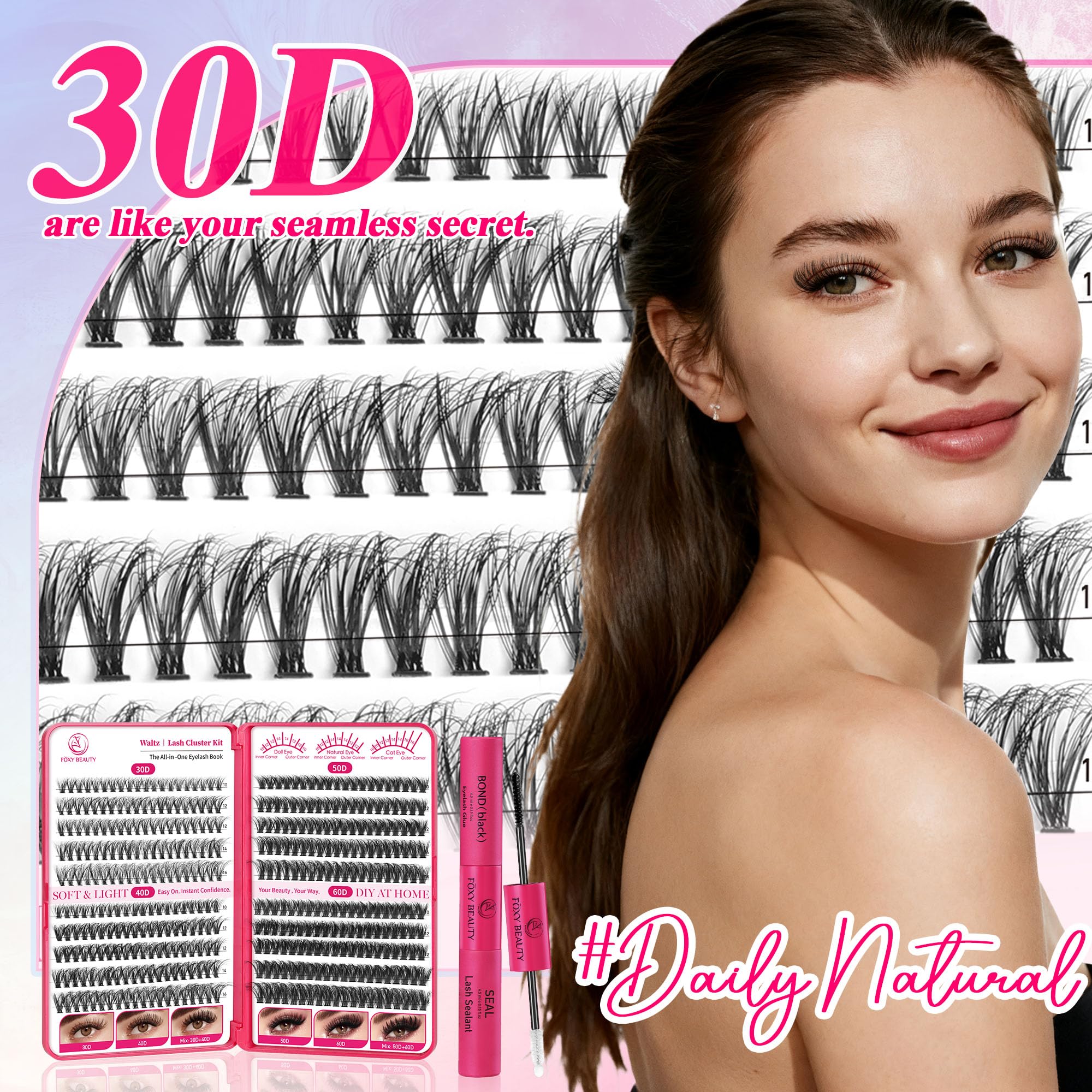 CCODDY Waltz Lash Clusters – longues longueurs 30D-60D pour varier le look.