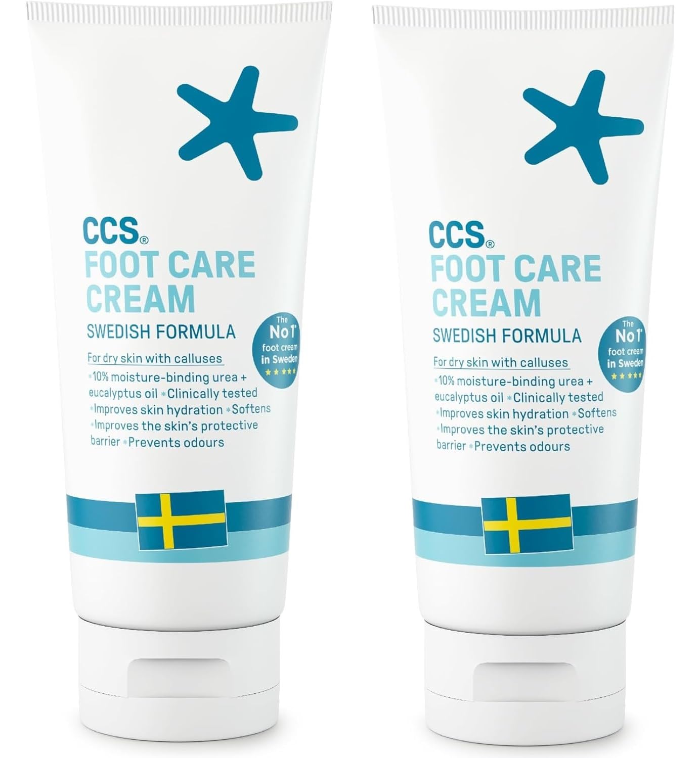 CCS Crème pieds - application quotidienne: hydratation durable et douceur.