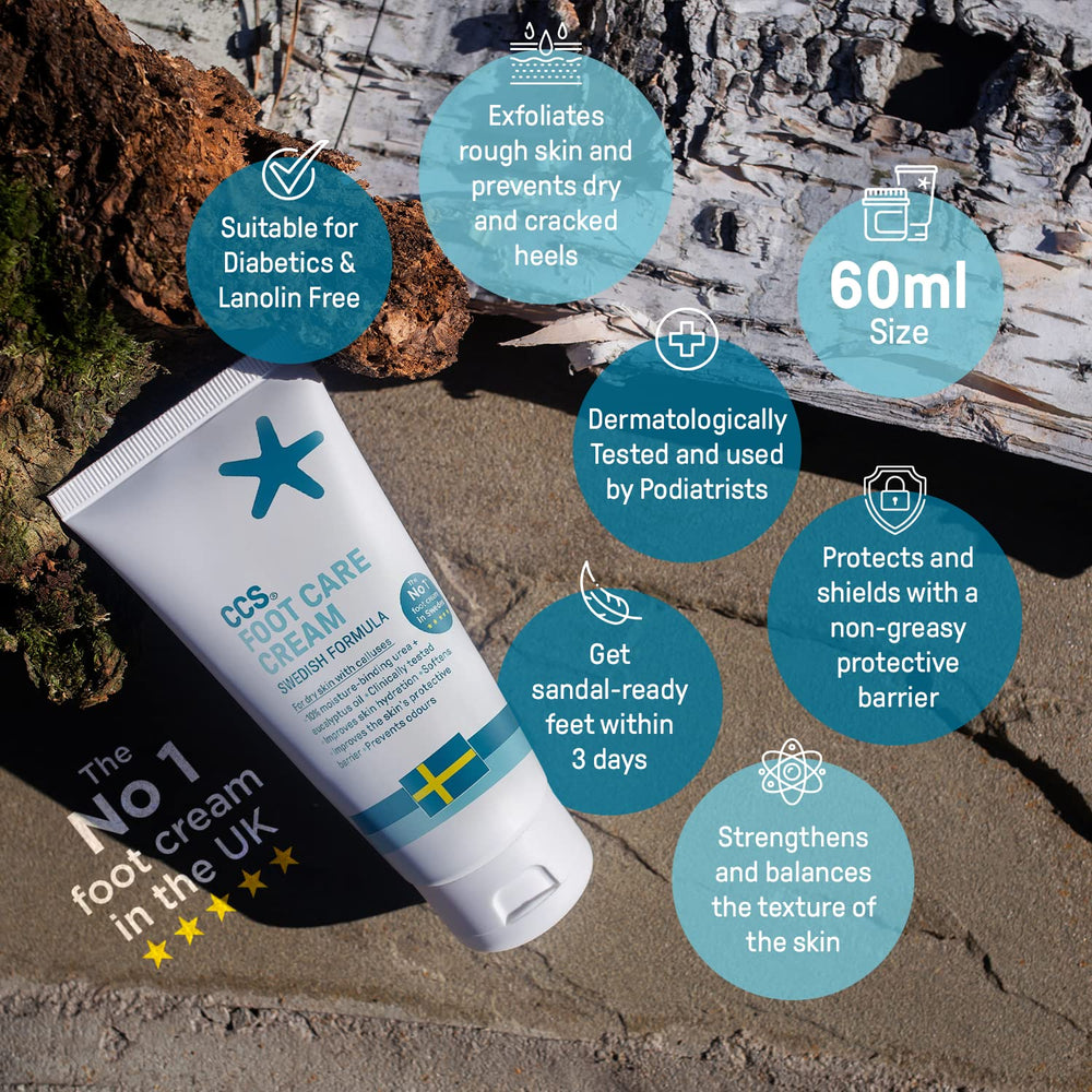 Formule hypoallergénique et dermatologiquement testée CCS Pieds