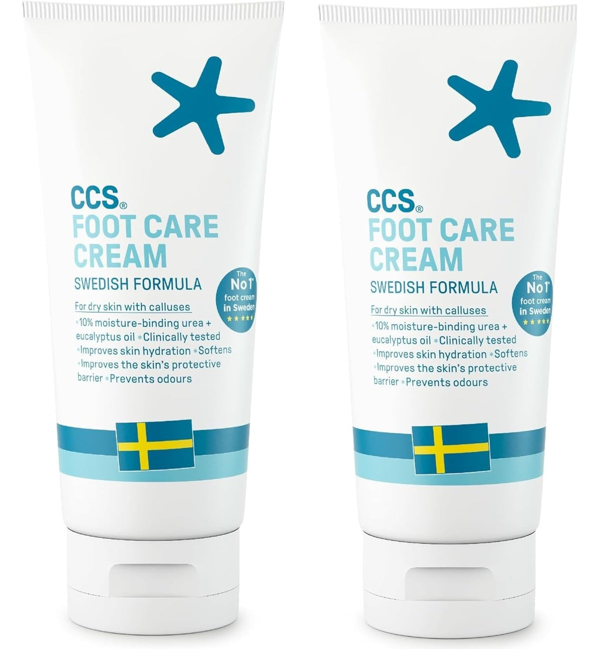 CCS Crème pieds, tube 175 ml: soin intensif pour pieds secs et craquelés.