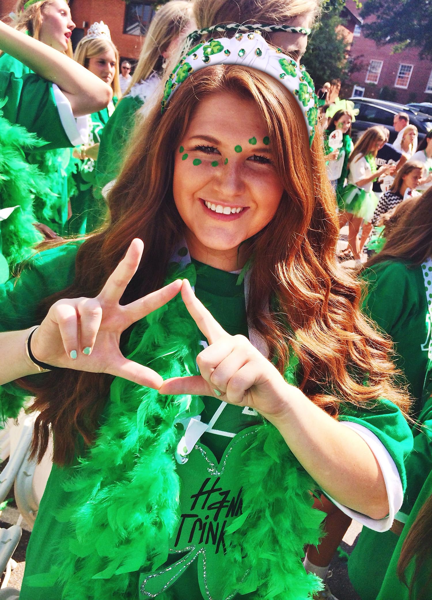 Bande-cheveux CEALXHENY trèfle vert décoratif pour look irlandais