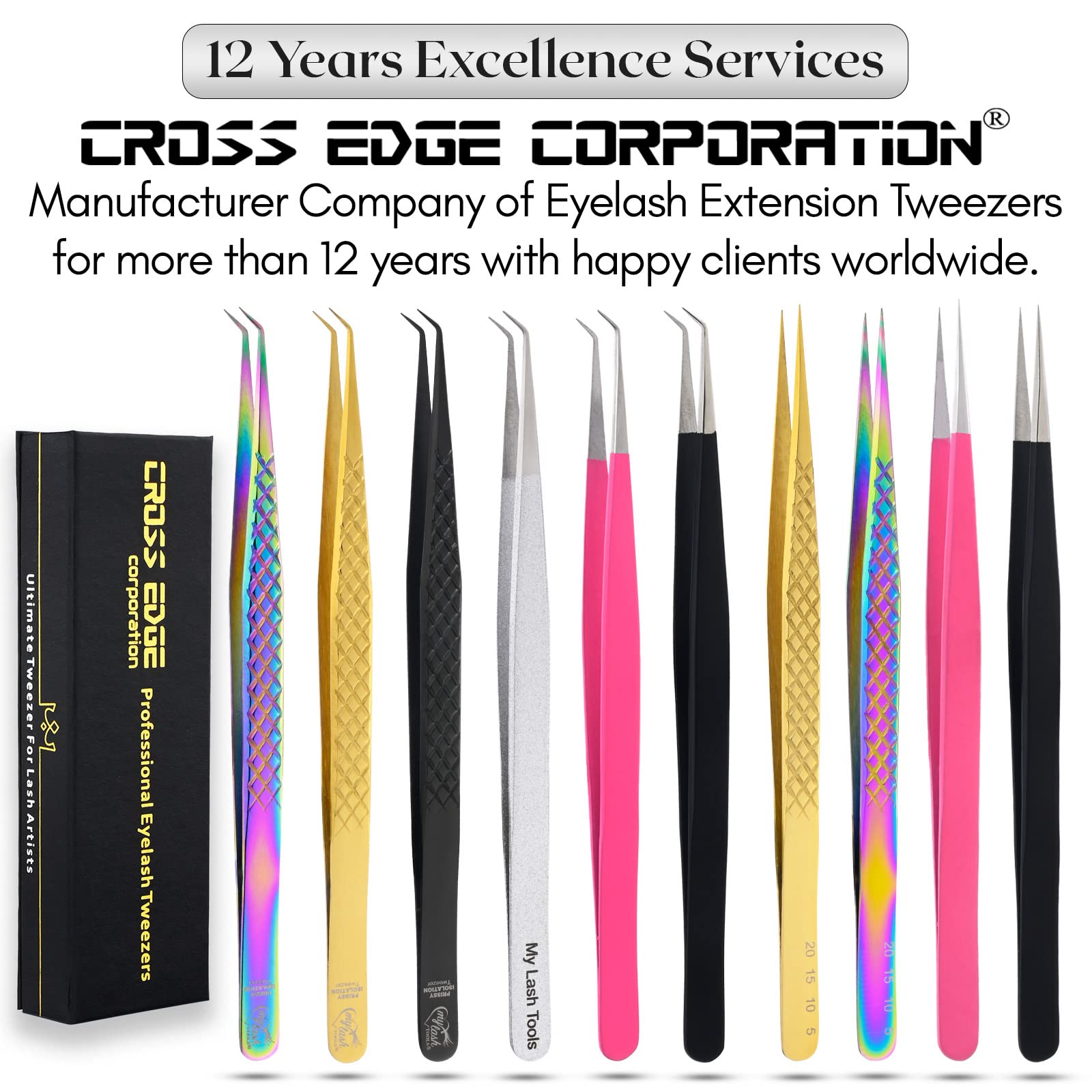 Cross Edge CEC pince professionnelle pour fans de volume précis