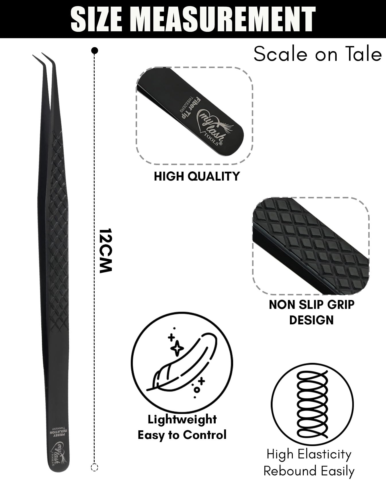 Cross Edge CEC pince isolation cils courbée utilisée en pratique professionnelle
