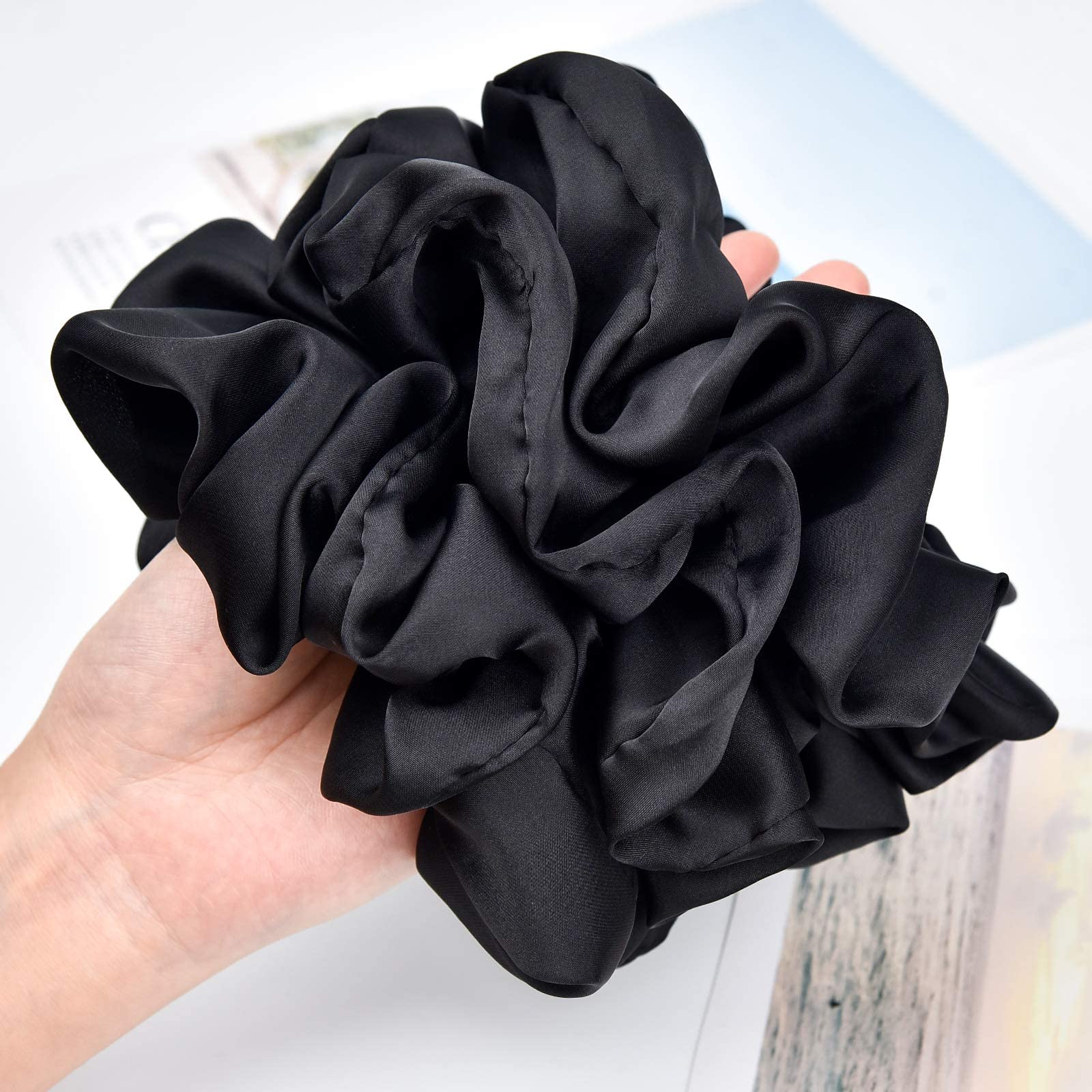 CEELGON accessoire cheveux noir satin usage quotidien et nocturne