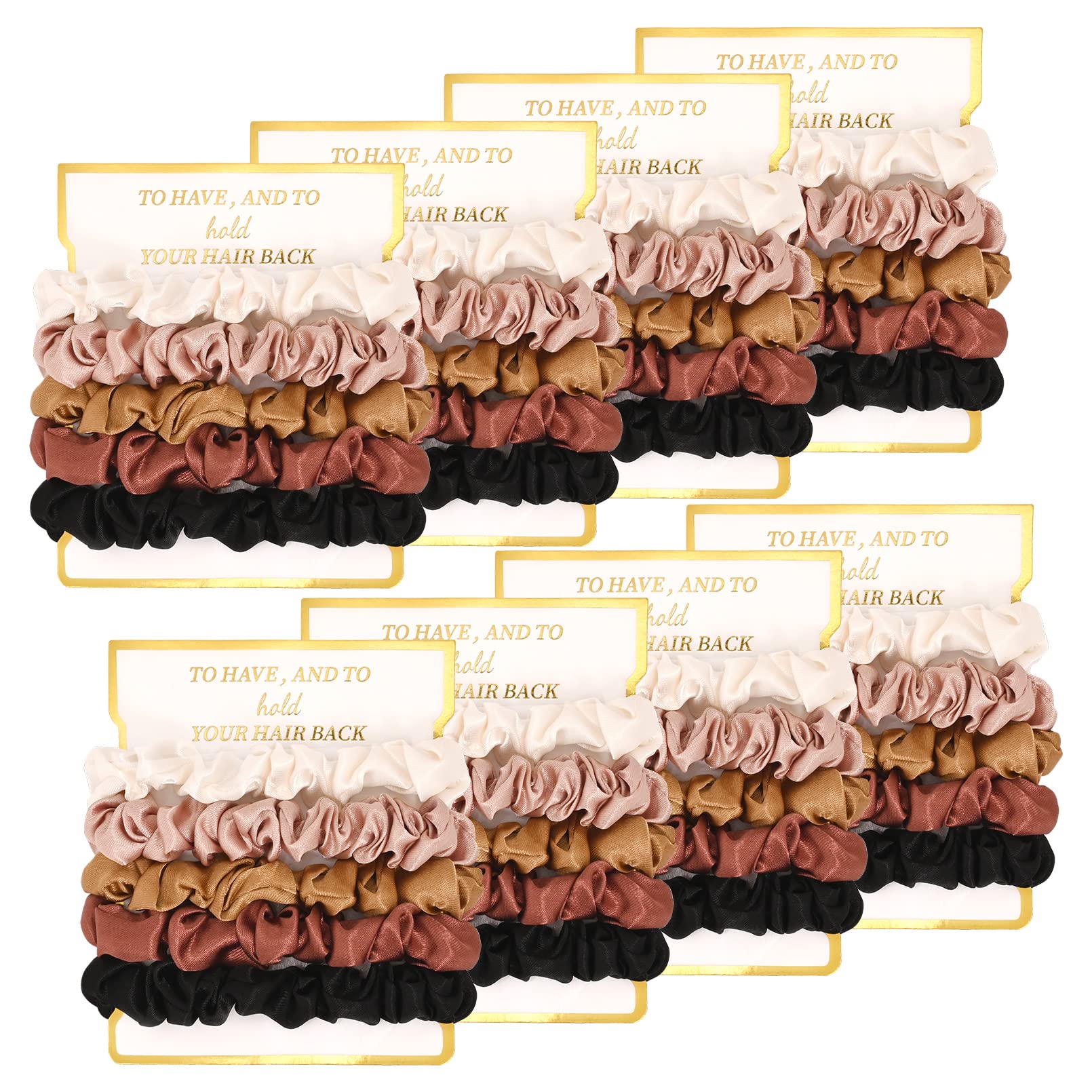 Ceelgon scrunchies satin ivoire pour coiffure élégante au quotidien et lors d'événements