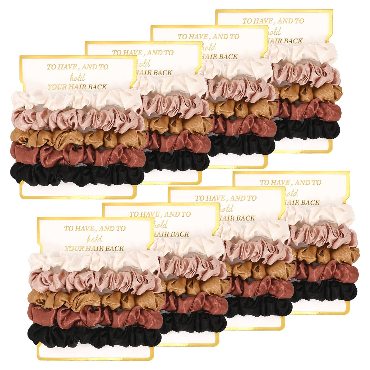 Ceelgon scrunchies satin ivoire pour coiffure élégante au quotidien et lors d'événements