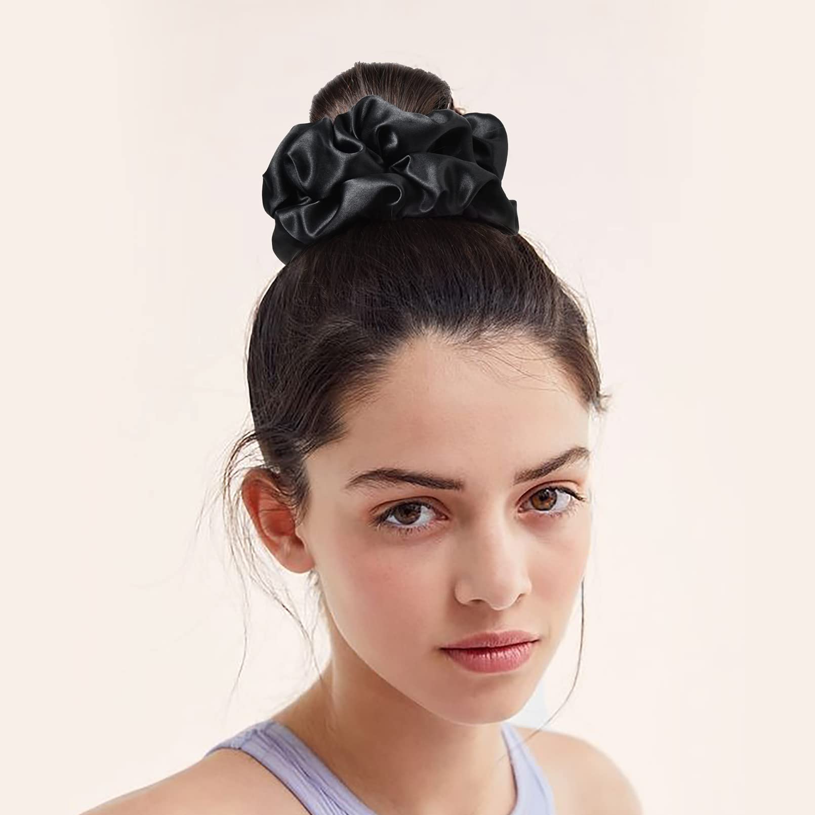 CEELGON scrunchie satin polyvalent décoratif pour queue de cheval ou chignon.