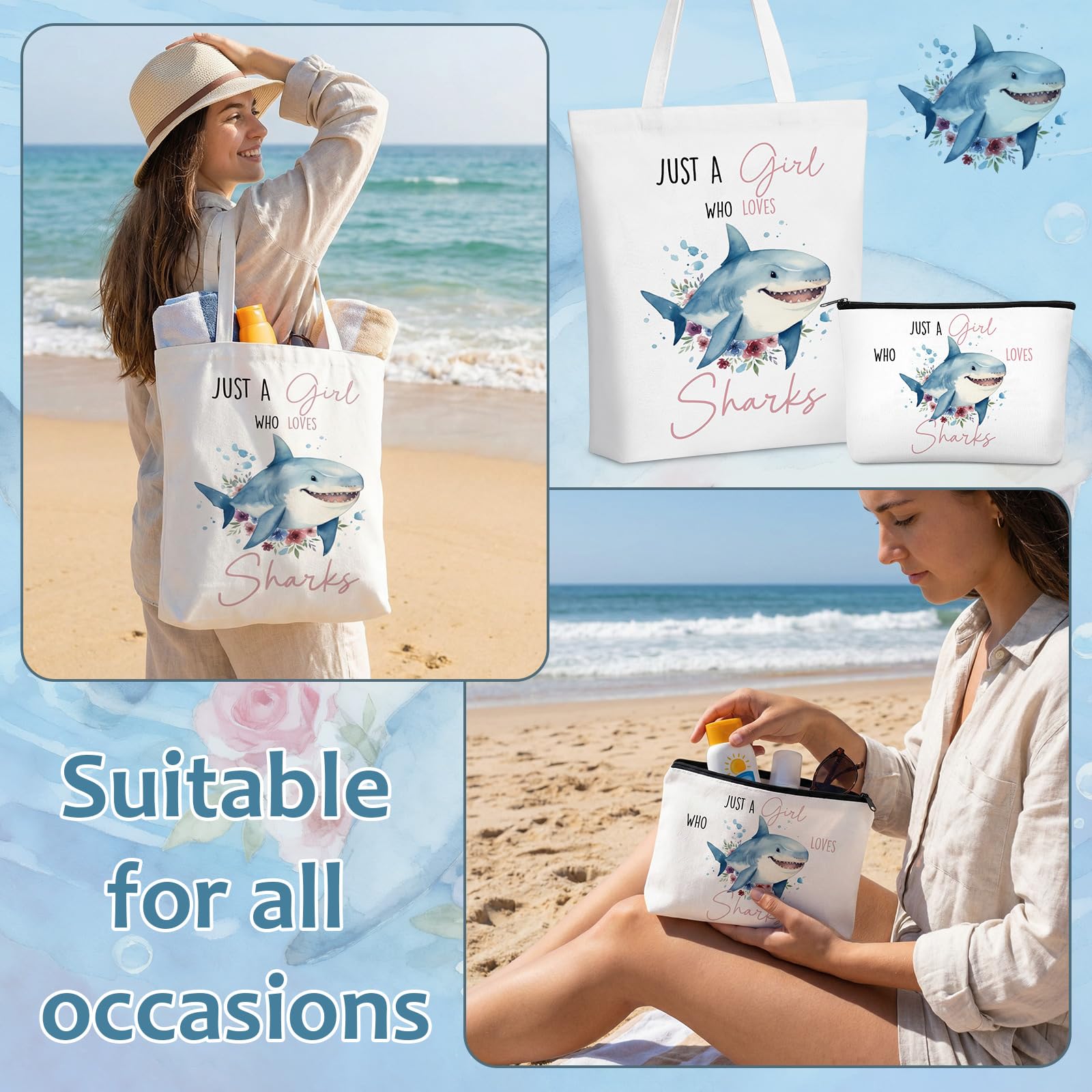 Vue d’ensemble cadeau Ceenna Requin ensemble charmant et pratique.
