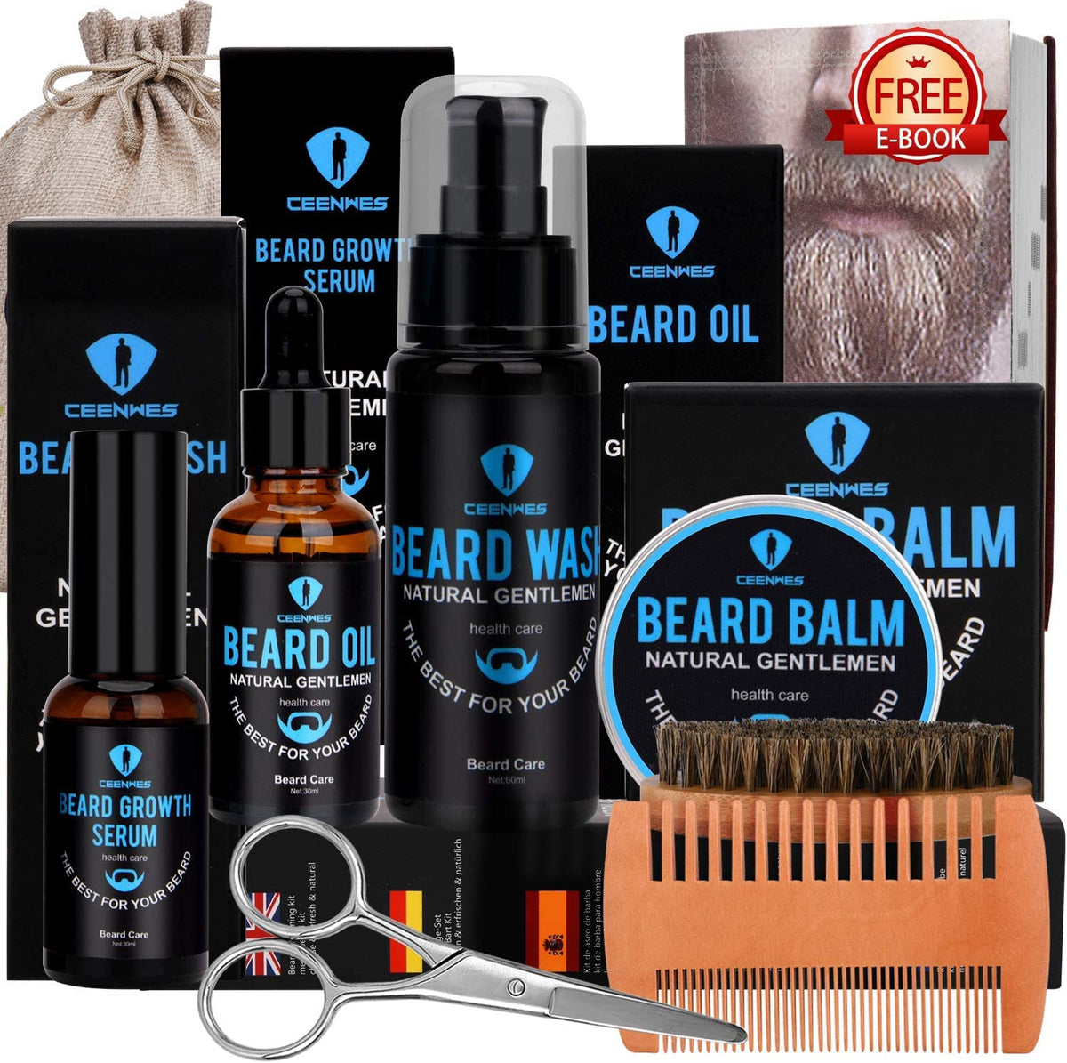 Kit soin barbe complet Ceenwes prêt à l’emploi pour un look soigné