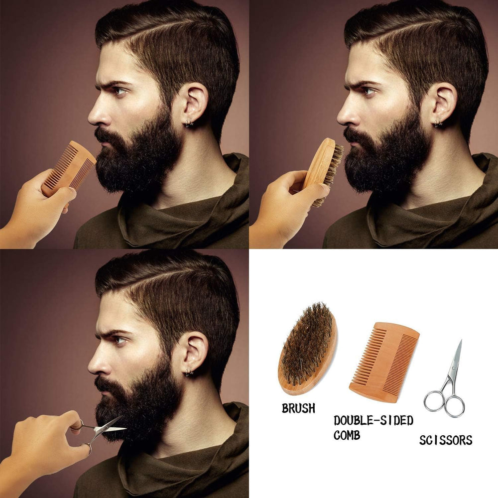 Peigne barbe en bois Ceenwes démêle sans tirer