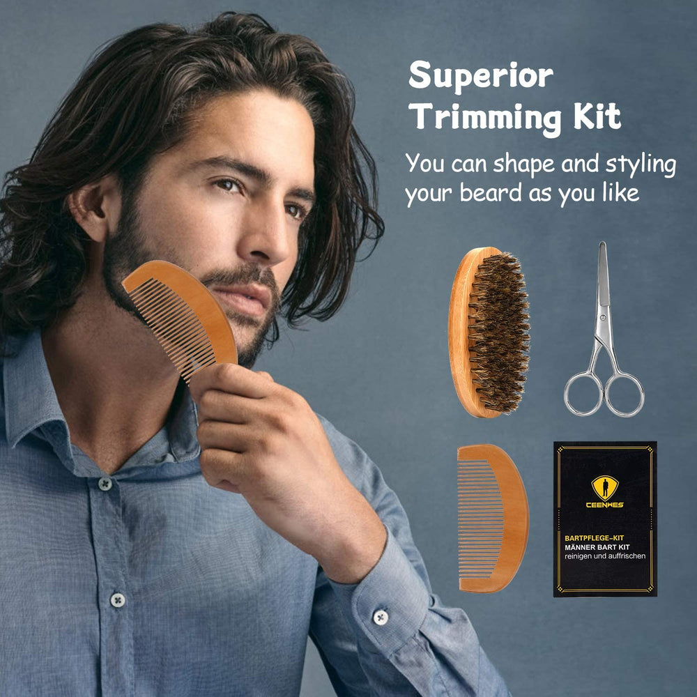 Peigne bois Ceenwes pour démêler et discipliner la barbe.