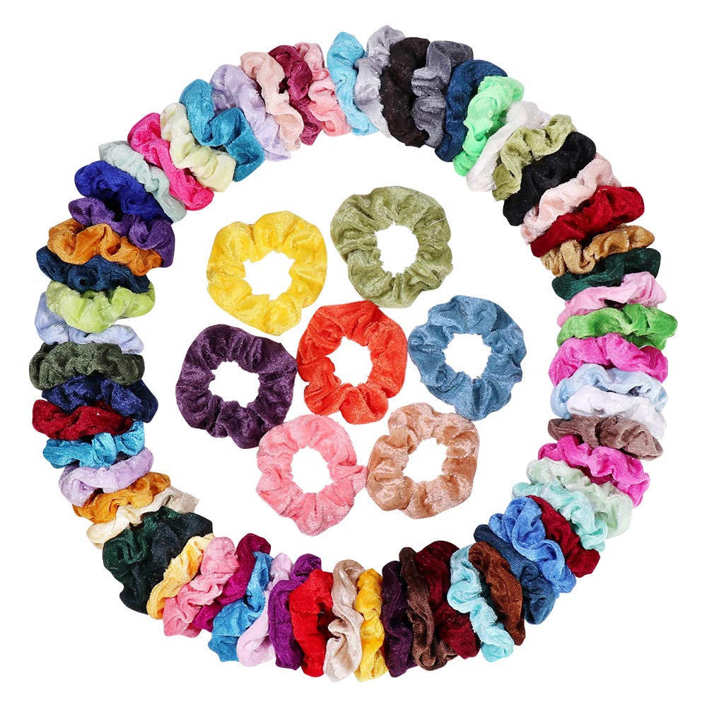Bandes velours Cehomi 75 pièces multicolores pour coiffures rapides et élégantes