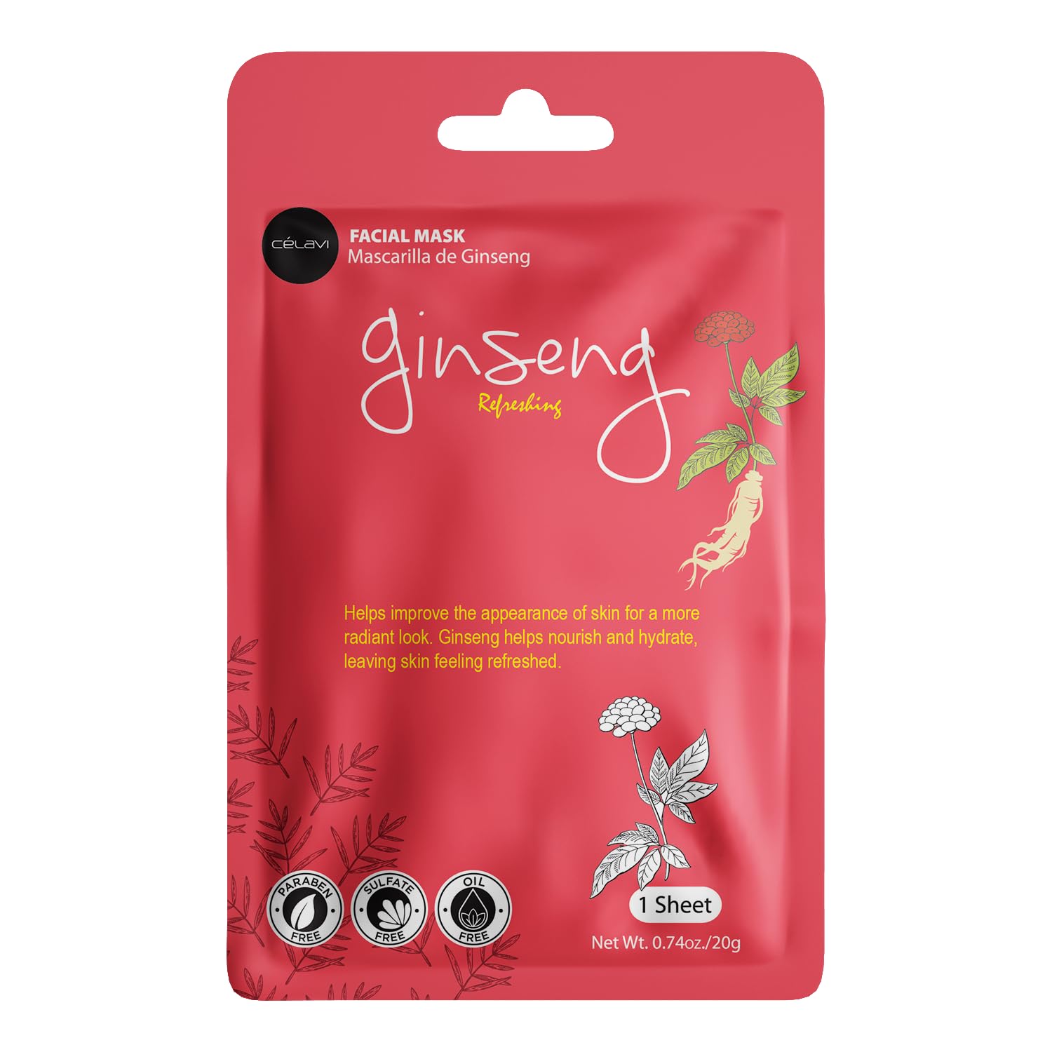Celavi Essence masque charbon actif en feuille, sensation de purification