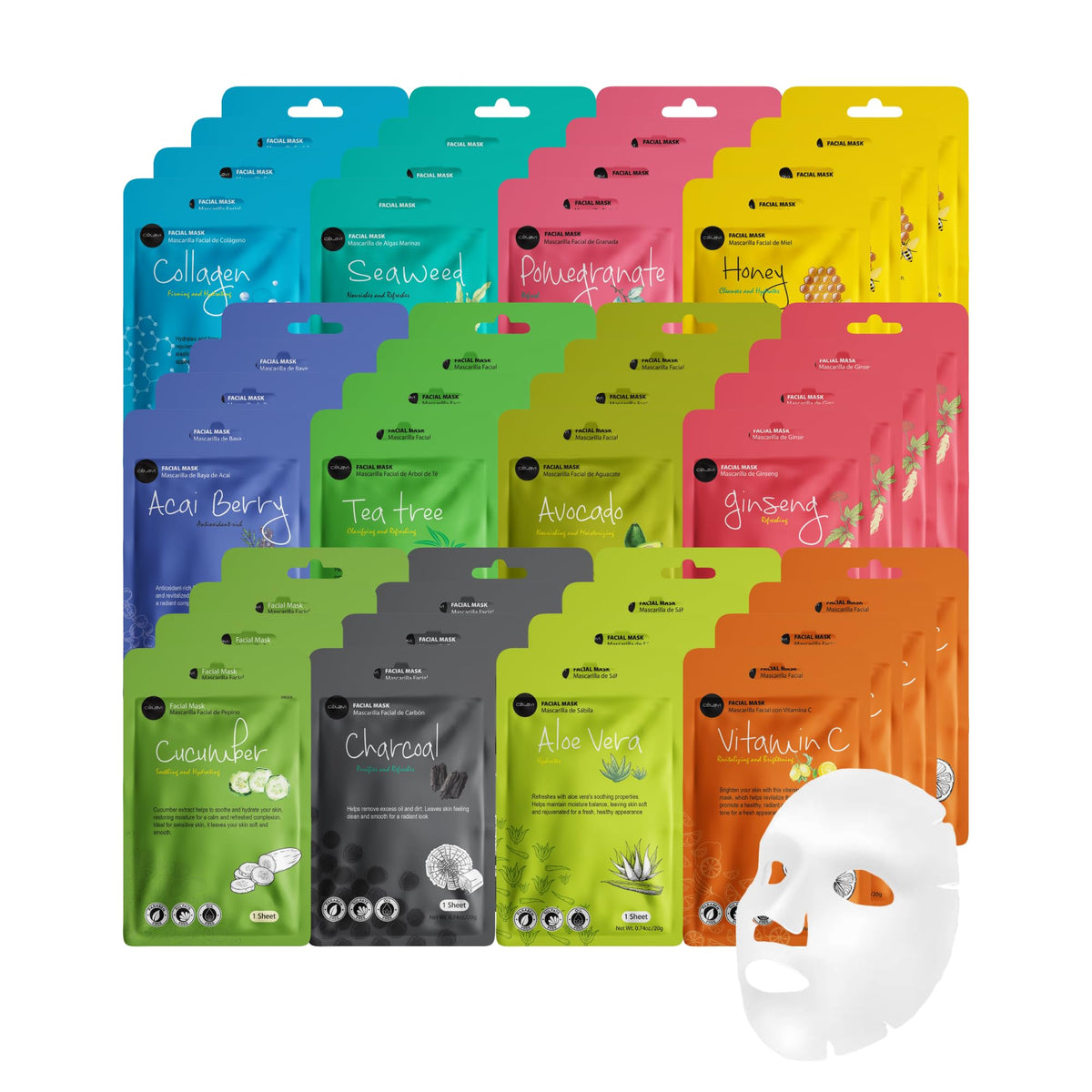 Celavi masque essence collagene: hydratation intense et peau plus ferme.
