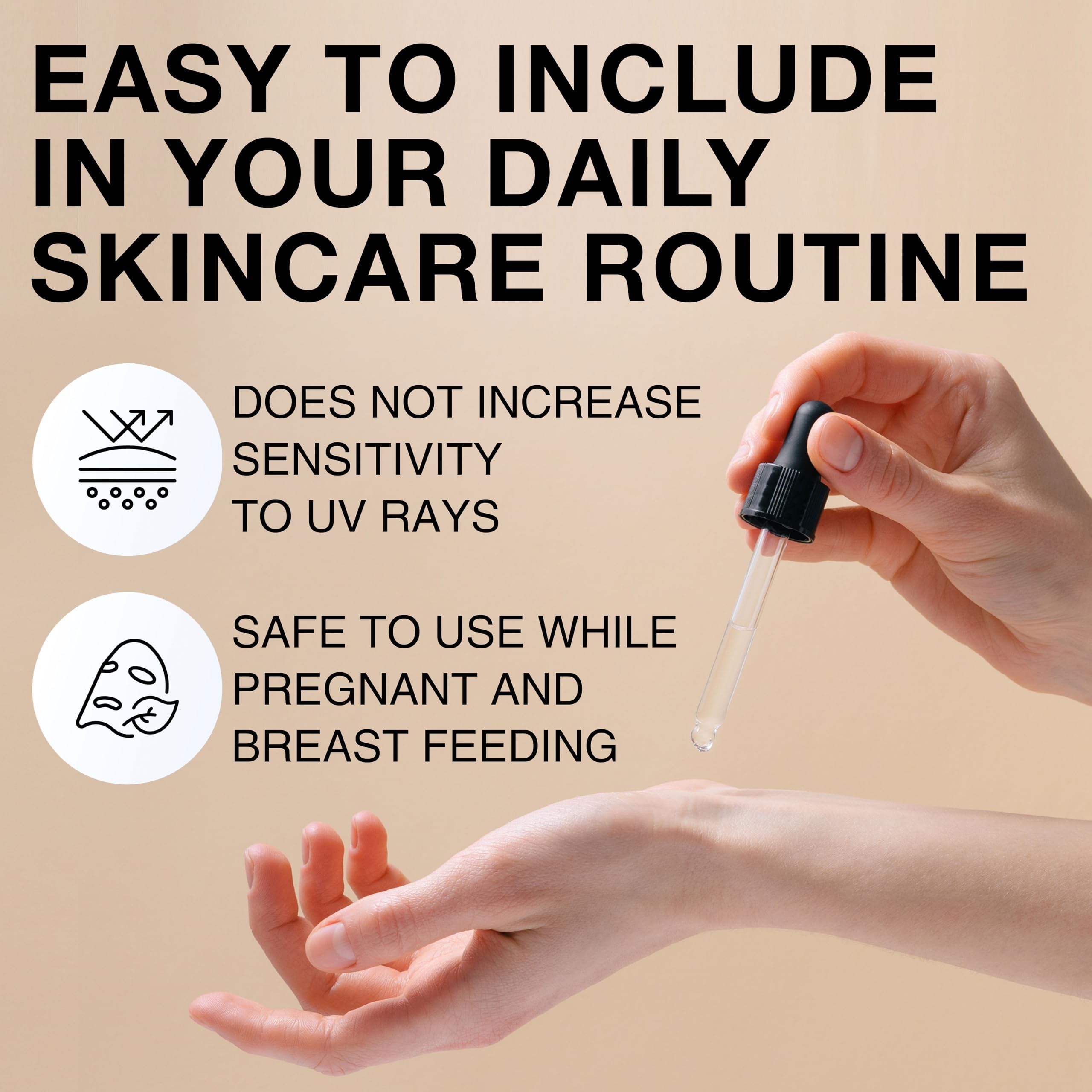 Routine personnalisable: mélanger avec crème pour optimiser les bénéfices anti-âge.