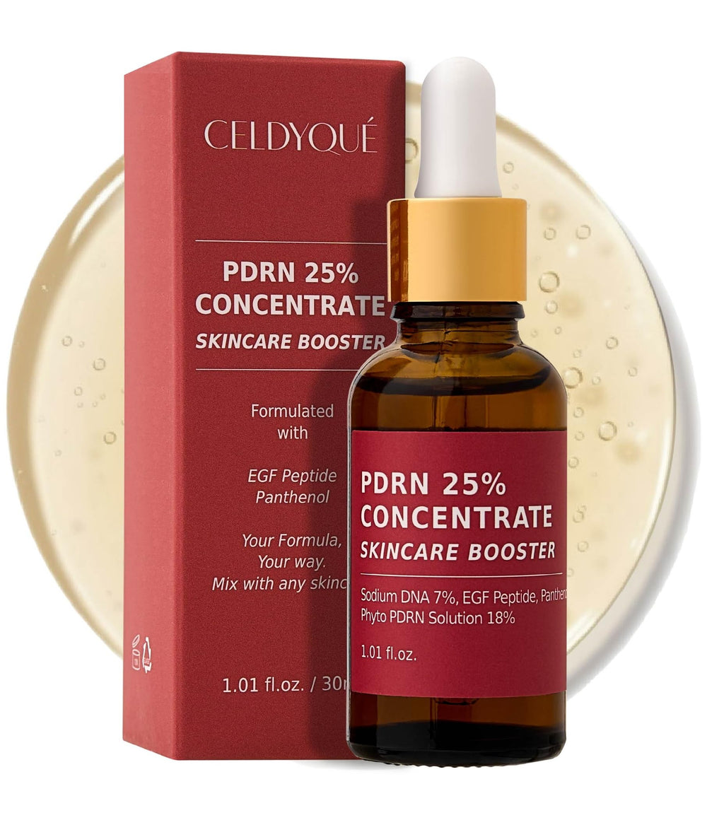 CELDYQUE concentrated booster mix demonstrates adding 2-3 drops to your cream
