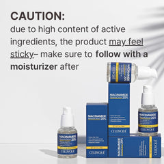 CELDYQUE Niacinamide 20% offre un teint plus homogène et lumineux.