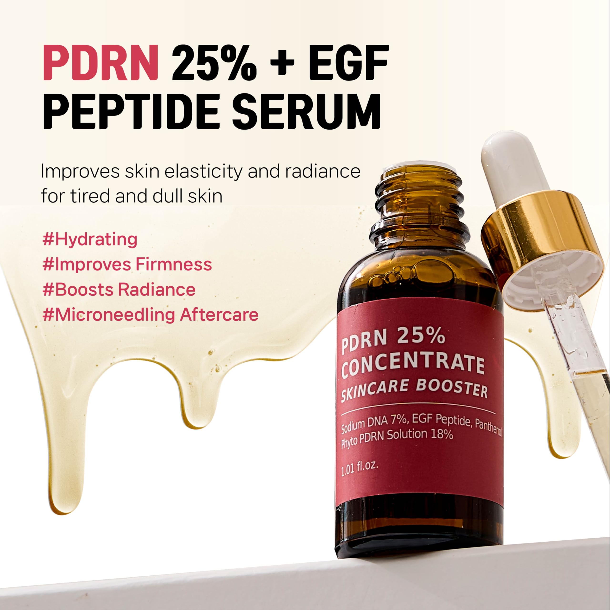 CELDYQUE serum texture closeup shows lightweight, fast absorbing formula for smooth skin