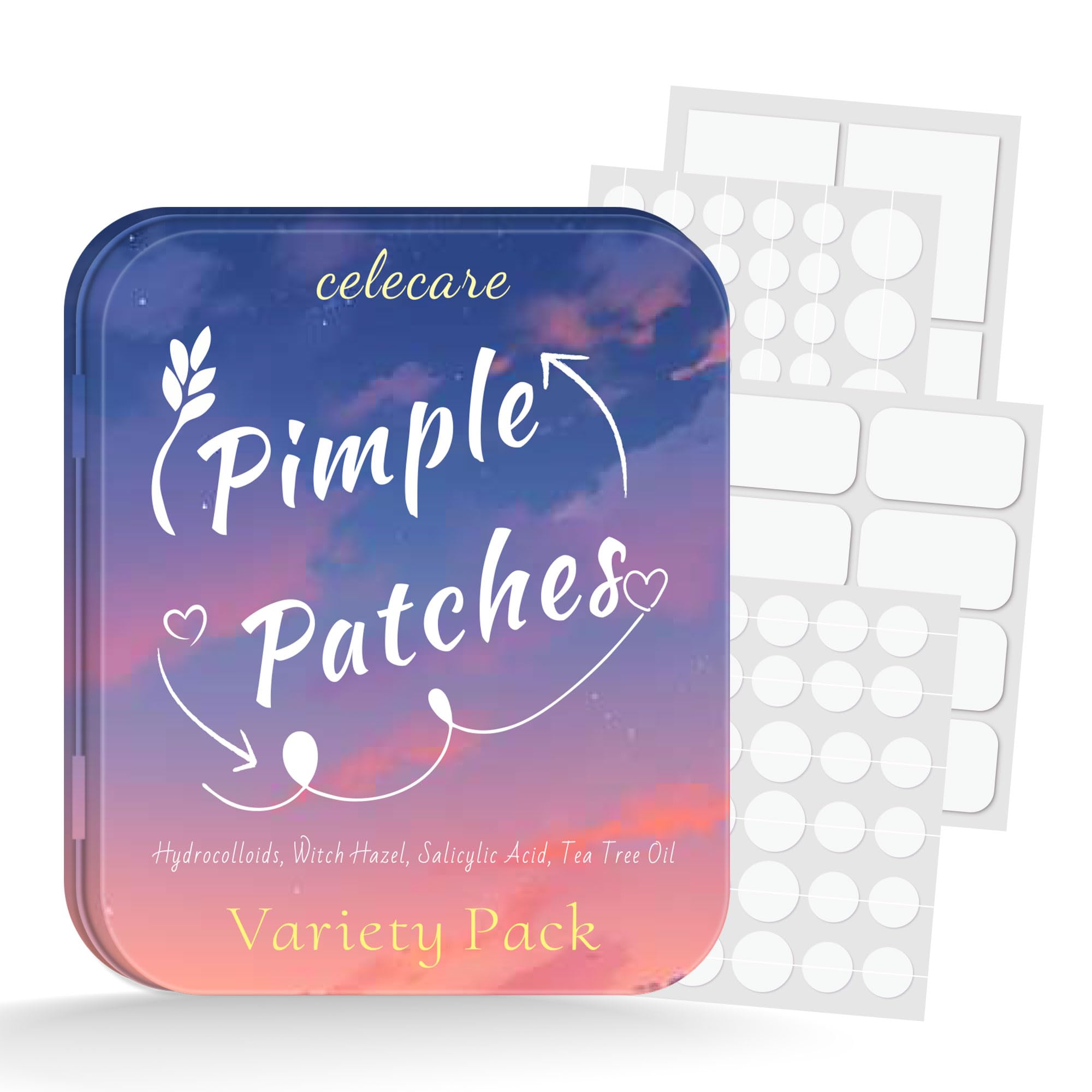 CELECARE patch acné avec boîte métallique pratique pour rangement et voyage