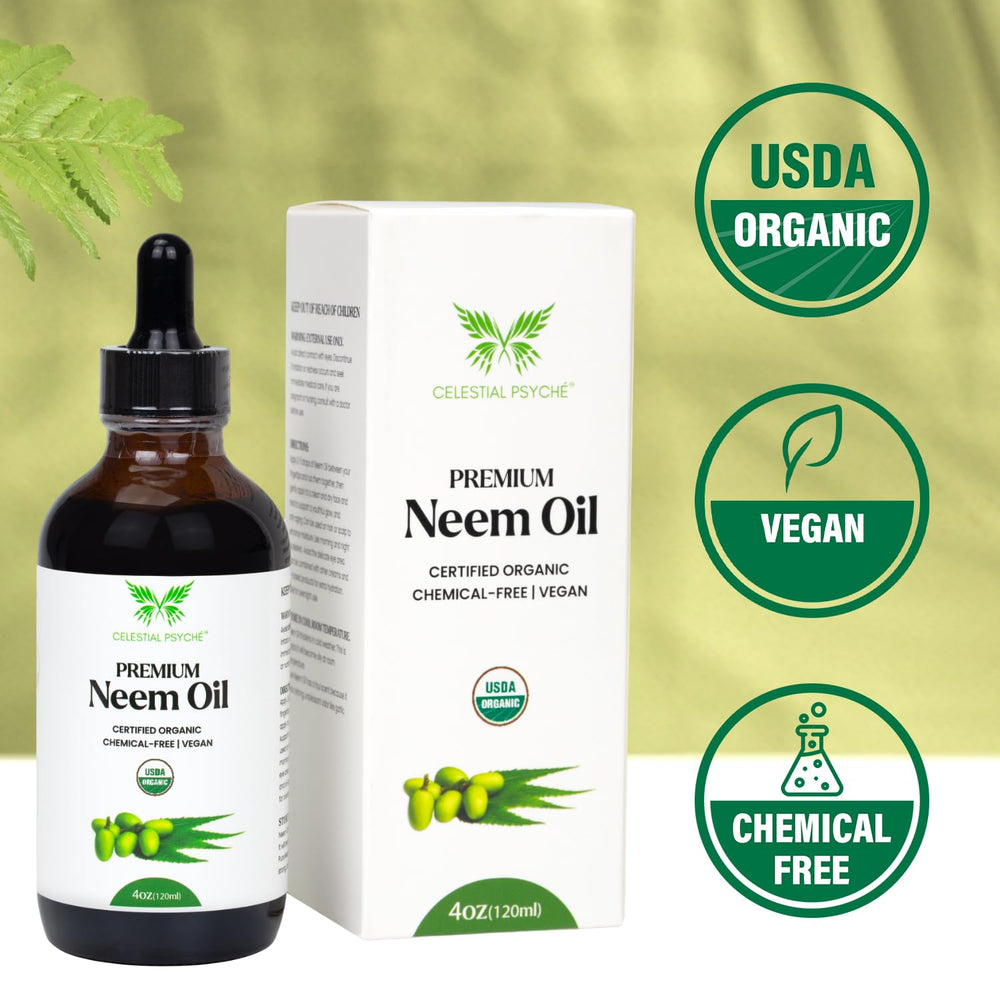 Huile de neem pour cheveux, brillance naturelle