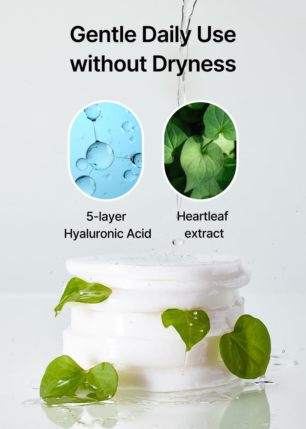 Extrait de houttuynia cordata et allantoïne pour apaiser et purifier.