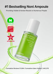 Celimax Noni Energy Ampoule en action sur la peau : apaisement et douceur.