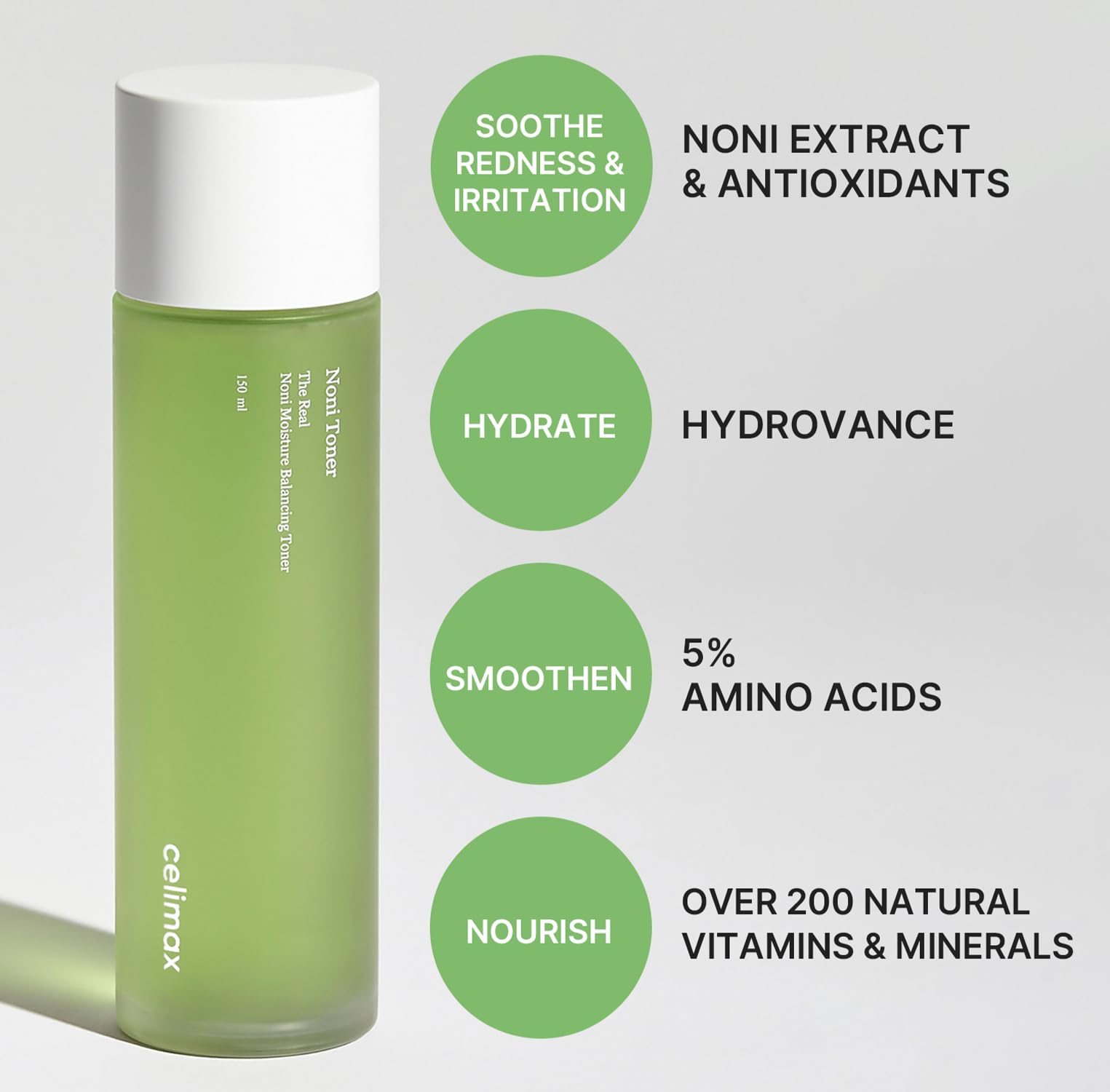 Celimax Noni Toner test dermatologique coree sécurité peau sensible.