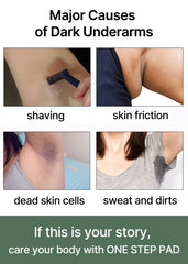 Application sur les aisselles avec Celimax, douceur exfoliante.