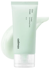 Celimax Real Cica Cream, flacon, application facile pour apaiser et hydrater sans huile.