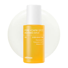 Celimax Pore+ flacon en gros plan, améliore l'apparence des pores dilatés.