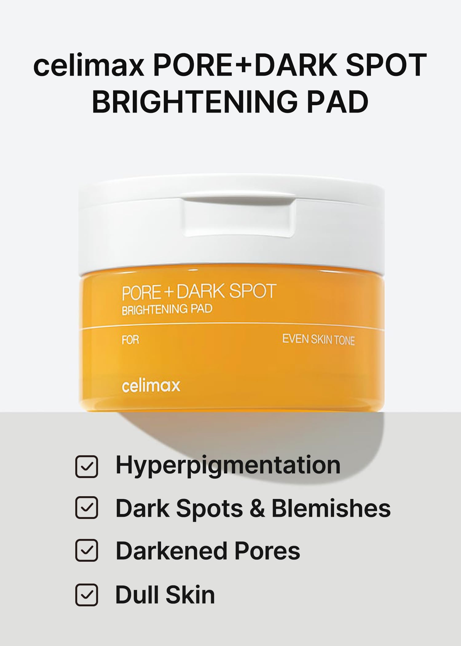 Celimax tampons exfoliants texture du pad douce et agréable