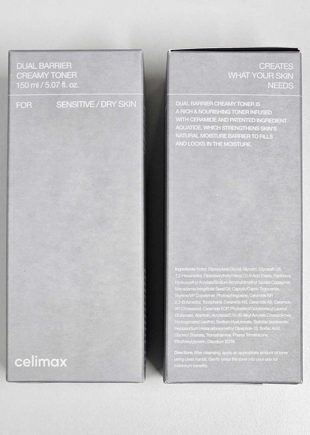 Celimax Tonique Crème Double Barrière — finition hydratante et absorption rapide dans la routine.