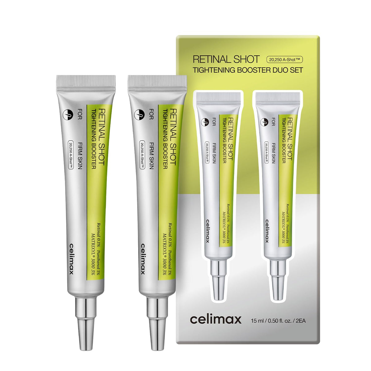Le coffret Celimax Vita A Retinal Shot prêt à offrir, cadeau élégant.