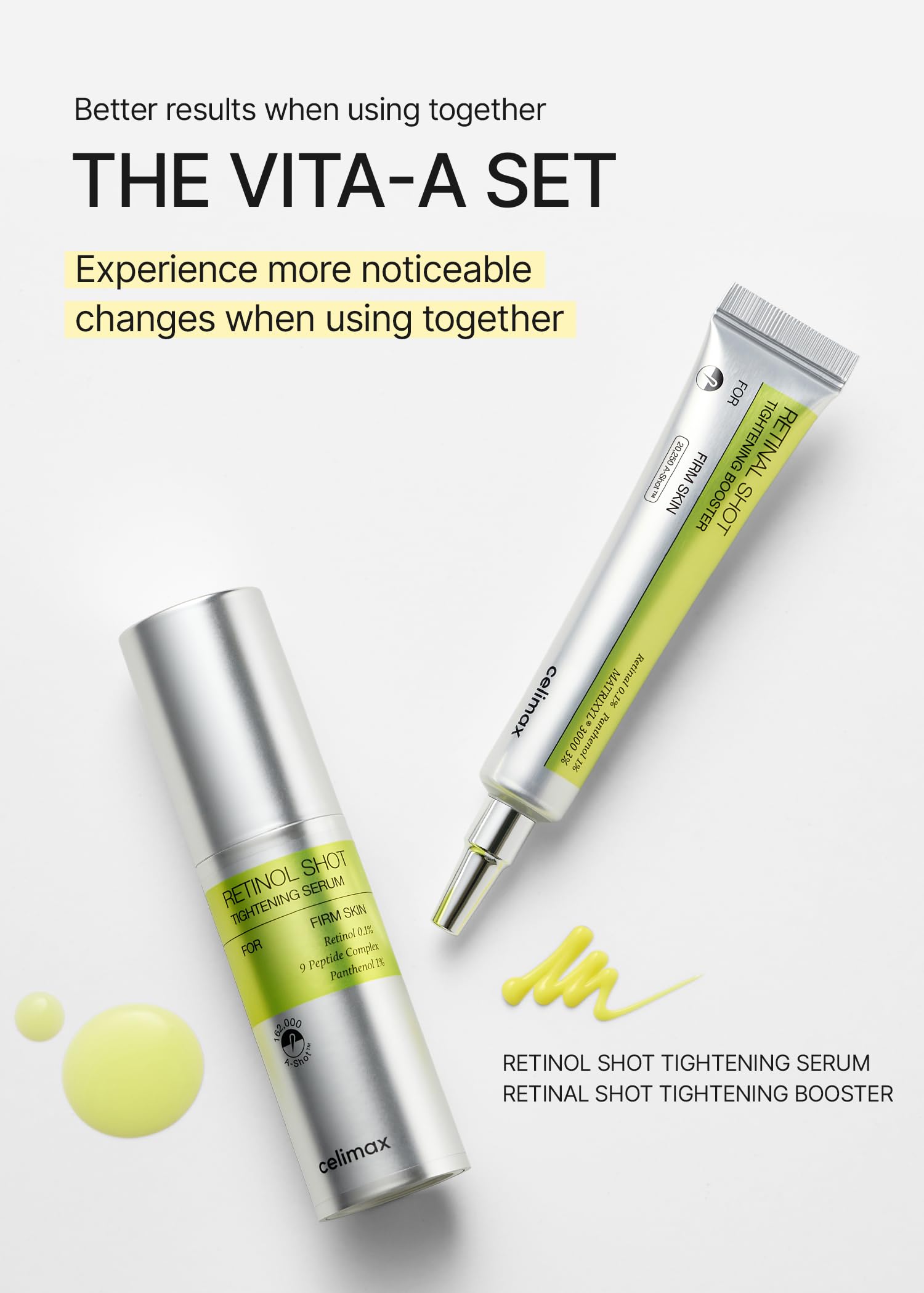 Le sérum Celimax Vita A Shot peut soutenir l’apparence des ridules et l’élasticité.