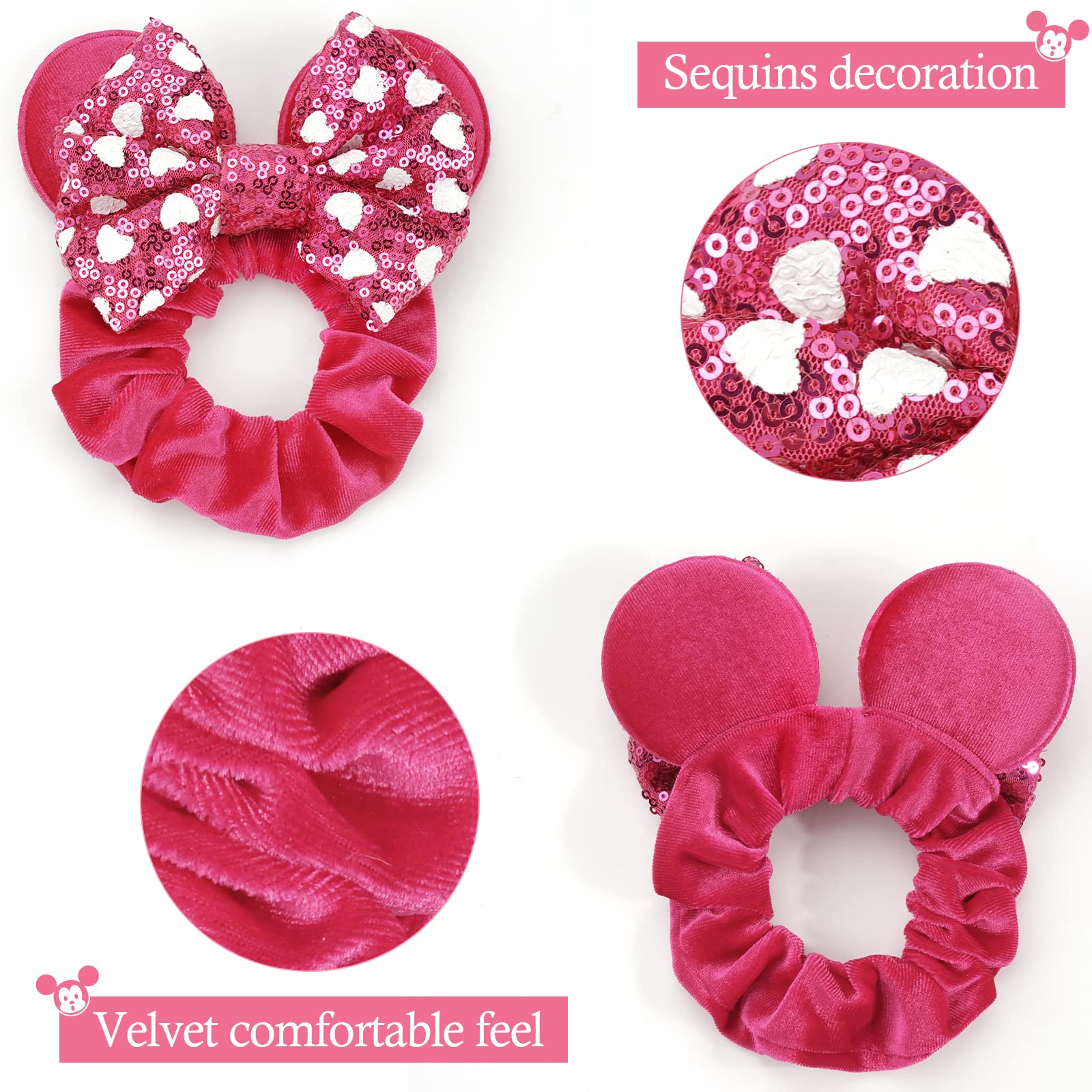 CellElection chouchou oreilles souris sirene violette, ajout ludique et lumineux.