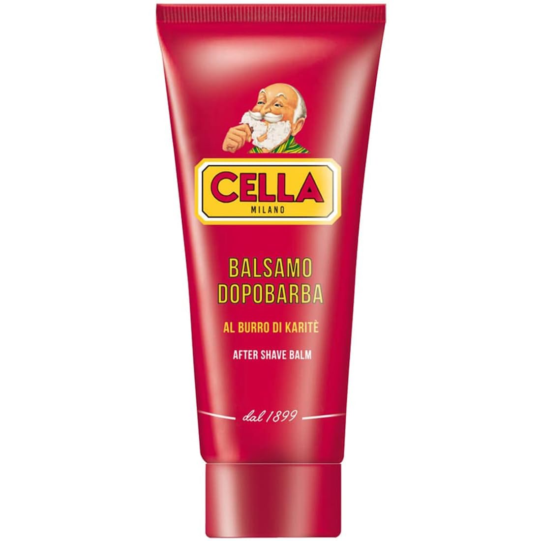 Cella Milano après-rasage: absorption rapide et texture non grasse pour peaux sensibles.