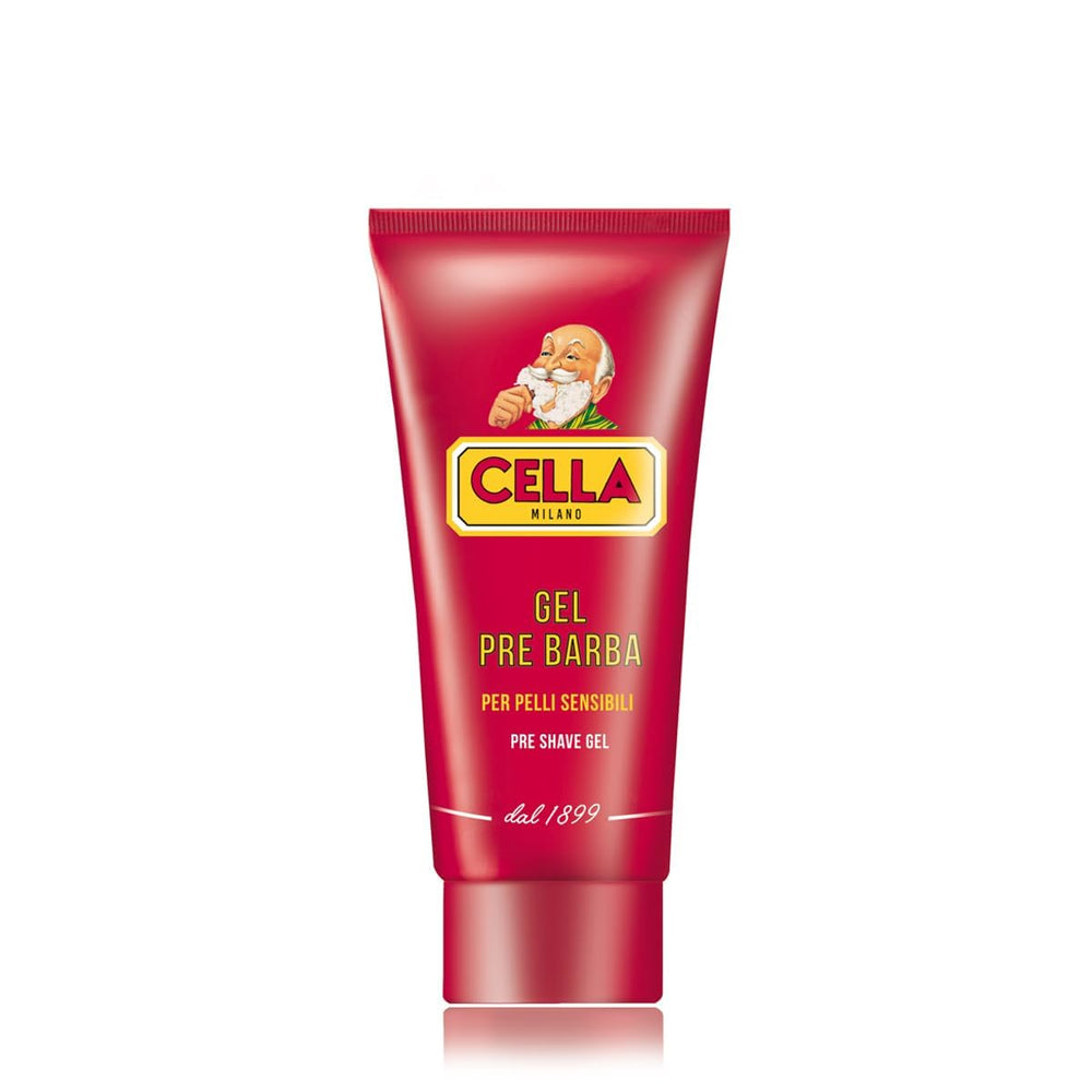 Texture crèmeuse du Gel Pré-Rasage Cella Milano pour une glisse douce.